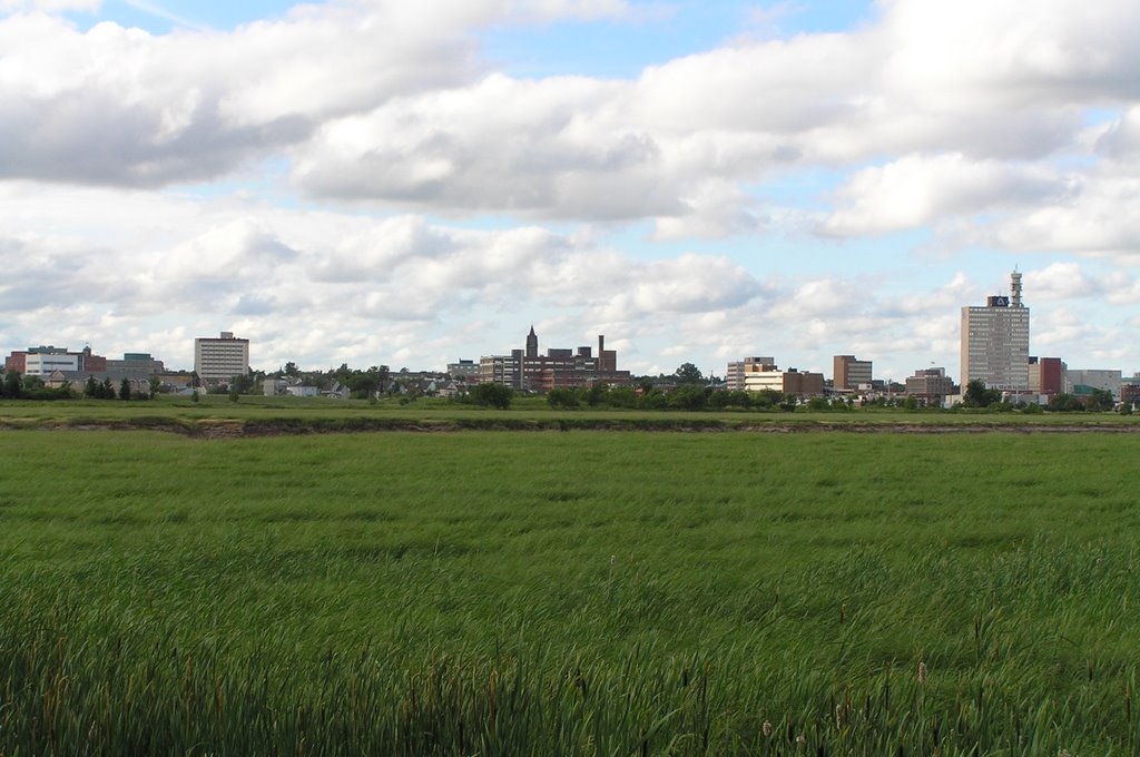Moncton downtown from Riverview, Монктон