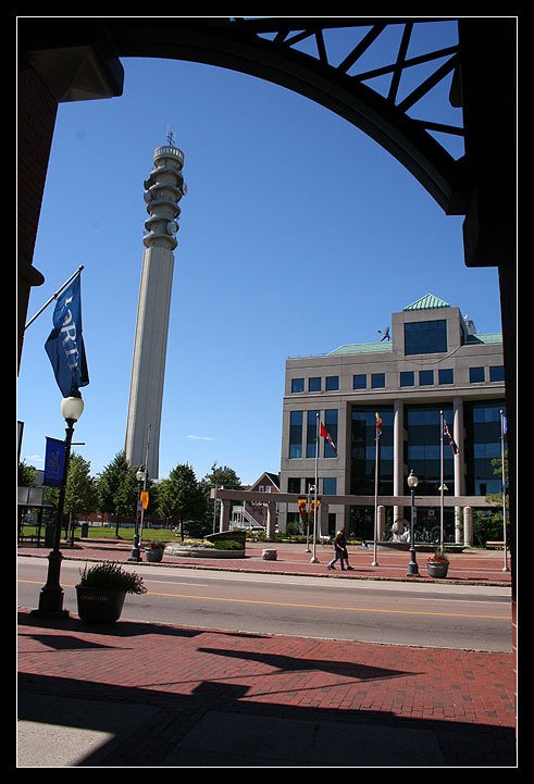 City Hall and Aliant Tower from Blue Cross Center, Монктон