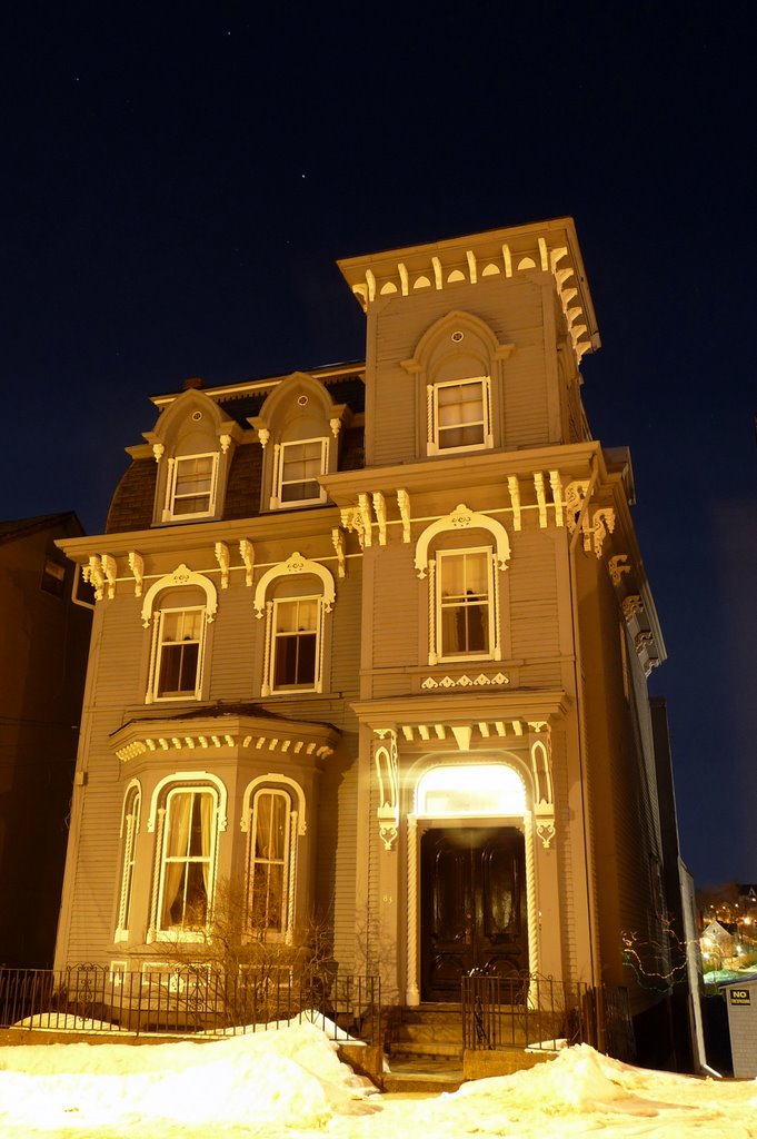 Old Saint John house by night, Сент-Джон