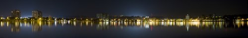 Panoramic Photo of Barries Waterfront at Night, Барри