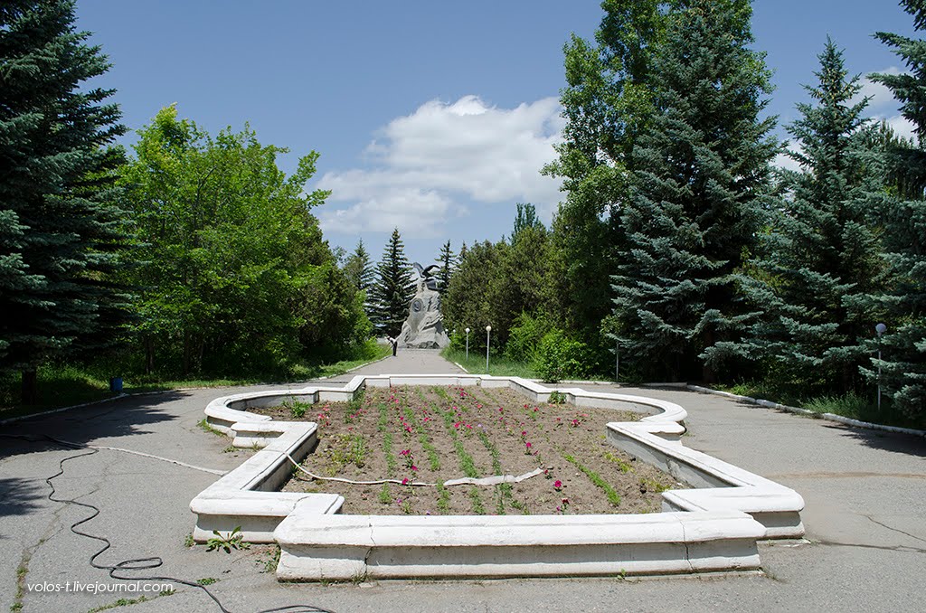 Аллея в мемориальном музее Н.М.Пржевальского (июнь 2013г.), Пржевальск