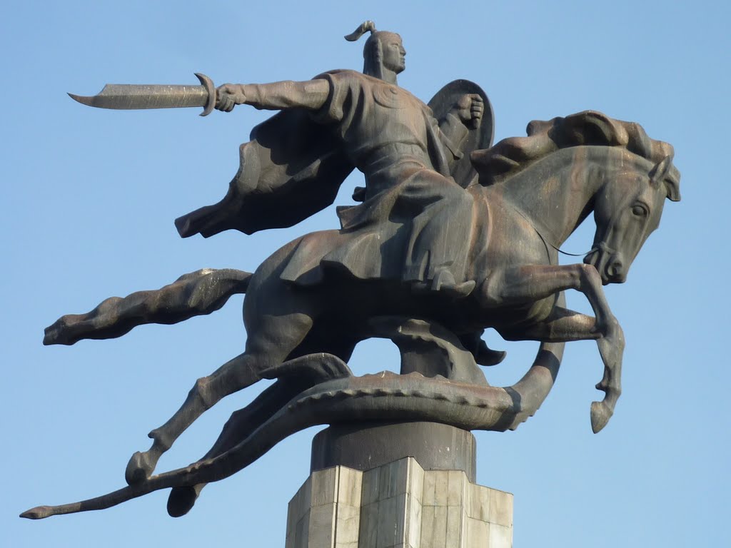 Manas, mítico héroe nacional kirguis., Бишкек