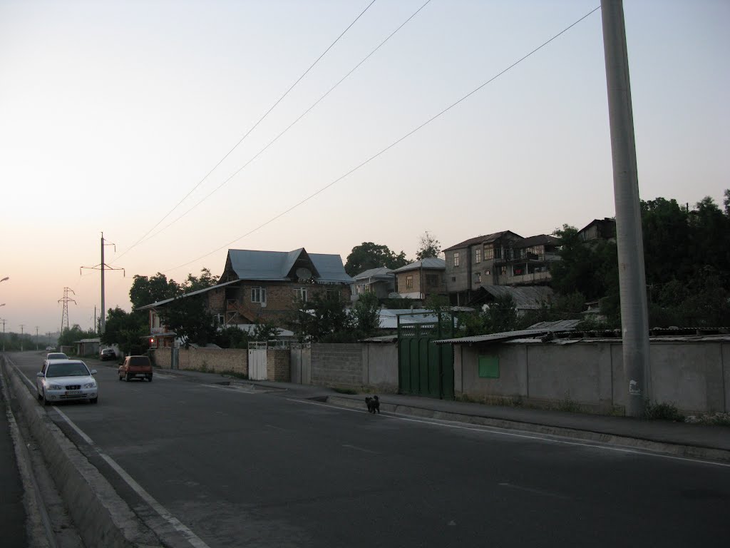 Osh, road along Akbura river (~N), Ош