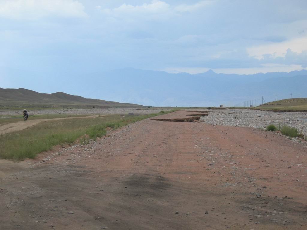 Damaged road, Ат-Баши
