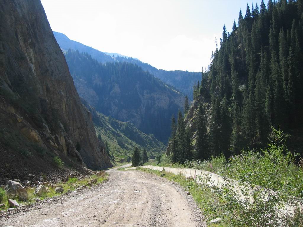 Road from Moldo-Ashuu pass, Ала-Бука