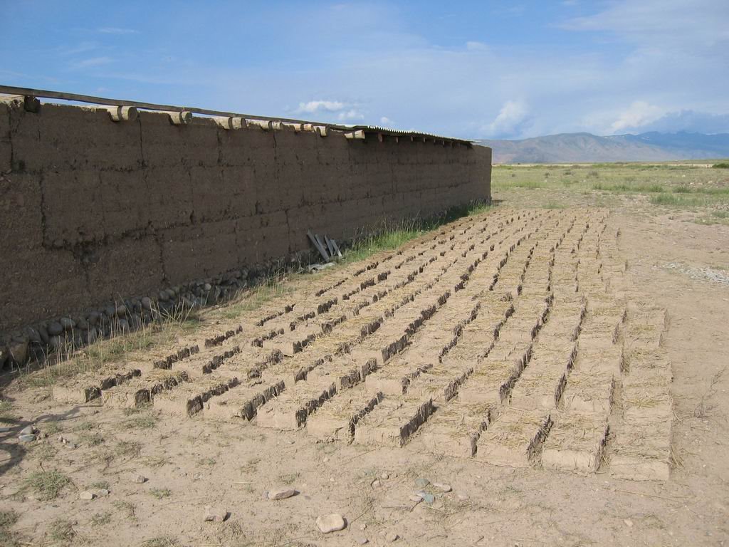 Land briquettes, Базар-Курган