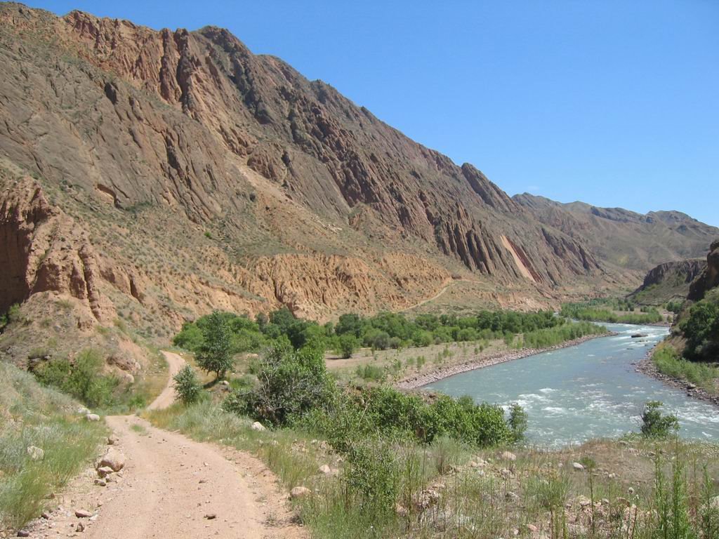 Kekemeren river, Базар-Курган