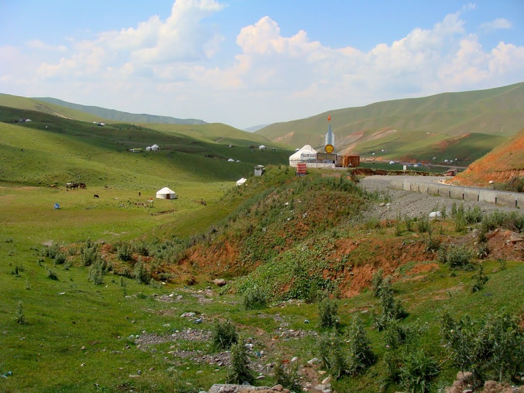 Between Taldyk pass and Sary-Tash, Kyrgyzstan, Сары-Таш