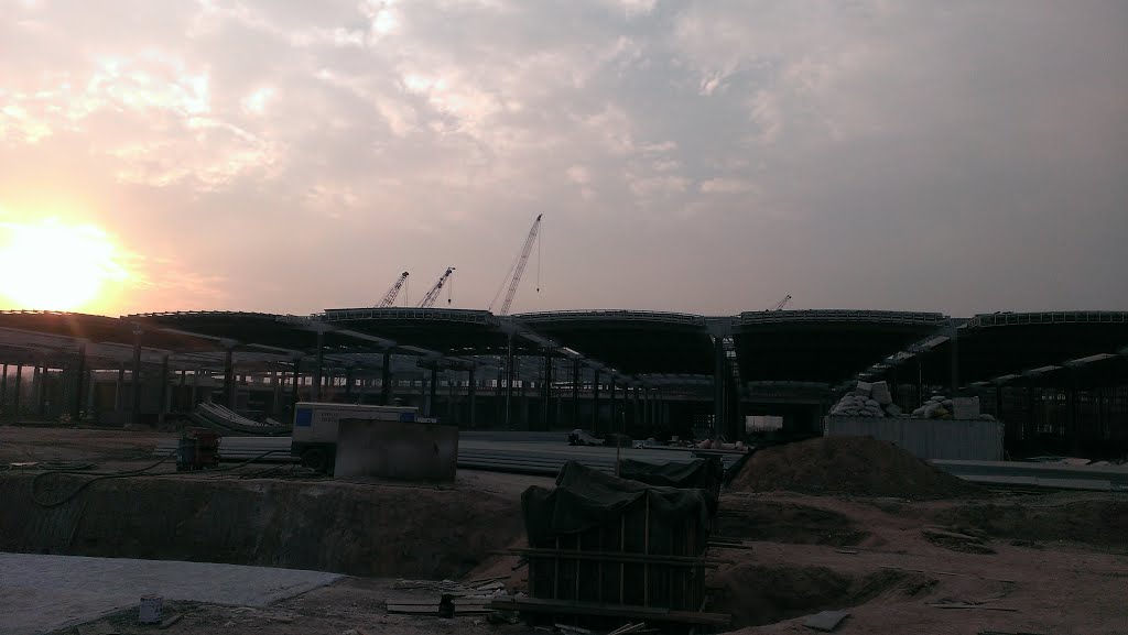 建設中的蘭州西站 Lanzhou West Railway Station Under Construction, Ланьчжоу