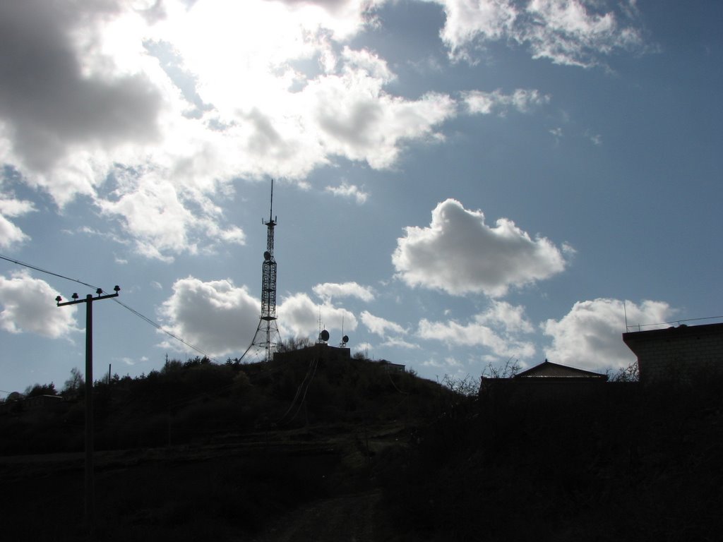 大尖山是兰州西郊最高的山 修了电视发射塔, Иангчау