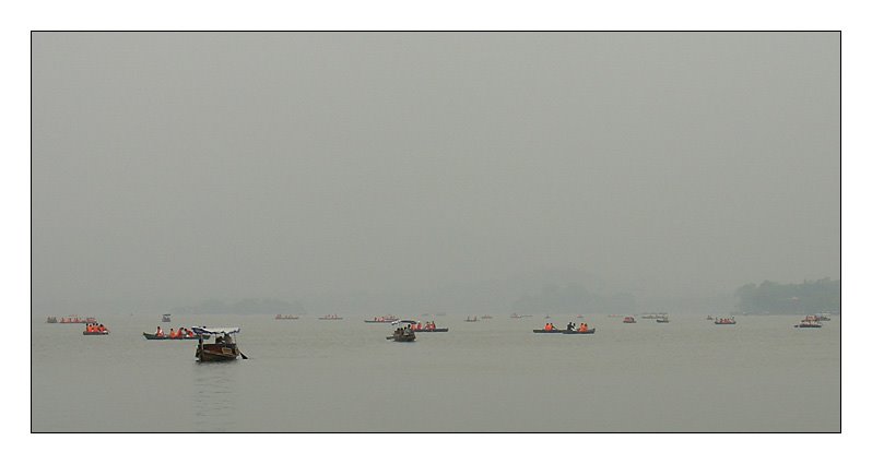 busy west lake and normal weather, Ханчоу
