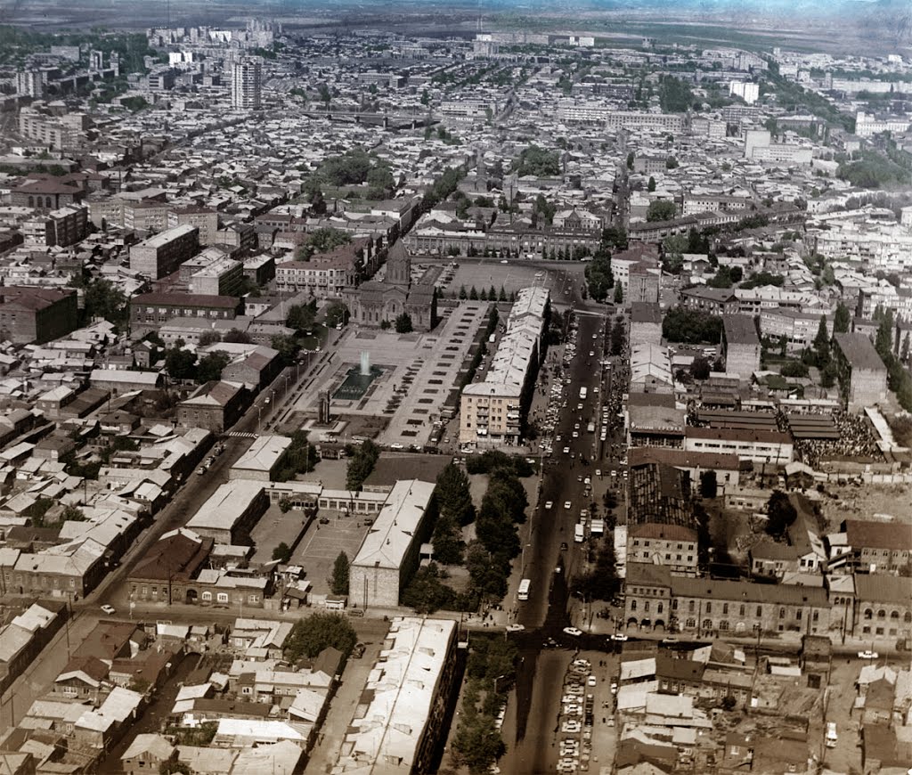 Aerial view of Leninakan - the second largest city of Armenia (pre-earthquake photo), Гюмри