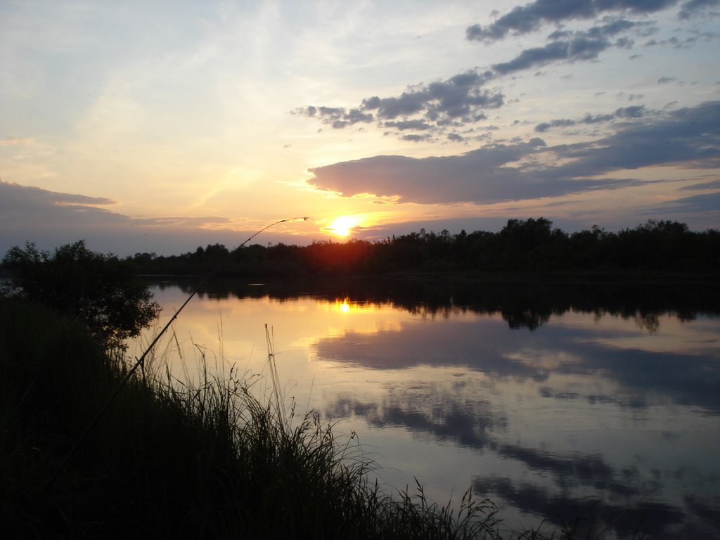 закат на реке Припять, Городище