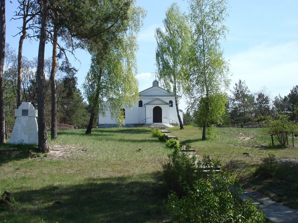 Костел и памятник восстанию 1863 г. в Домачево 05.05.2007 г., Домачево