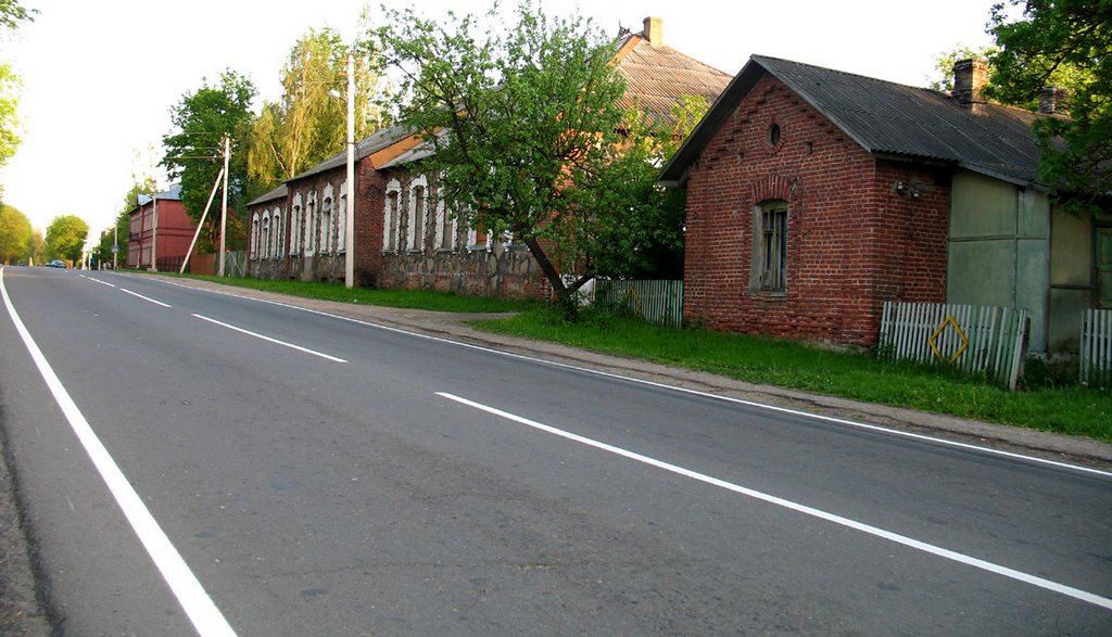 Buildings of former distillery in Biahomĺ, Бегомль