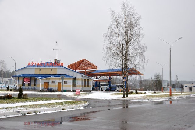 Bus station in Begoml (by www.vandrouka.by), Бегомль