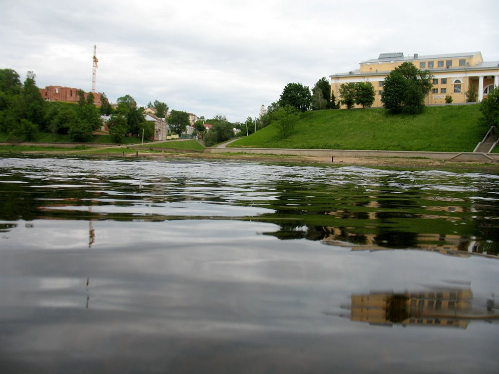 Dźvina river in Viciebsk. View to the east bank, Витебск