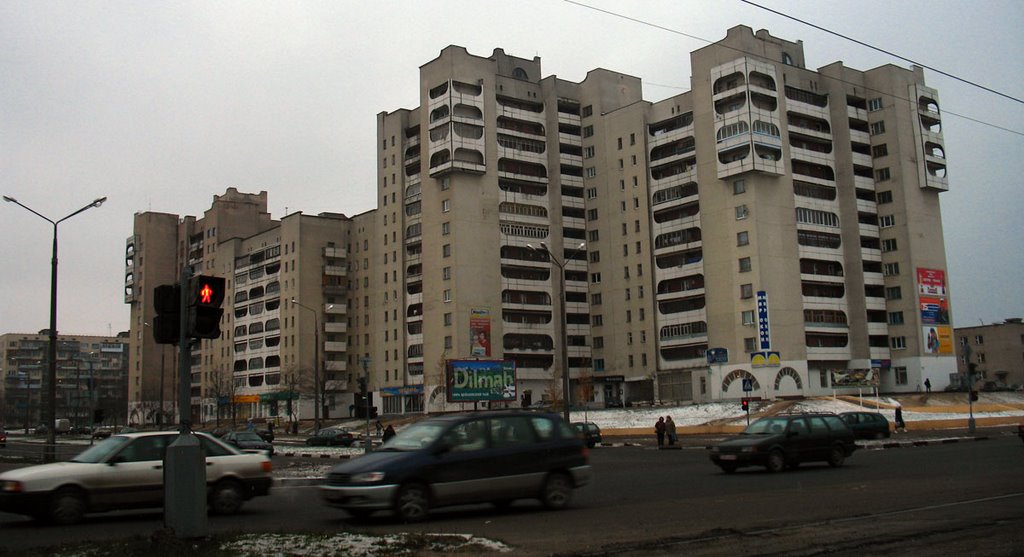 The house in late soviet urban architecture style in Viciebsk, Витебск
