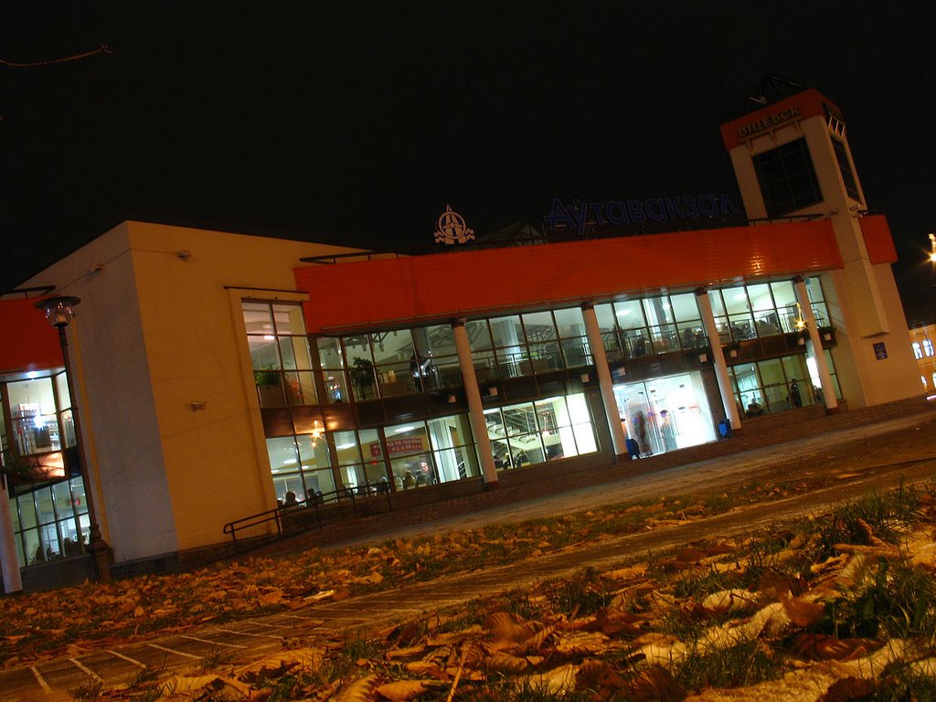 Viciebsk bus station at night, Витебск