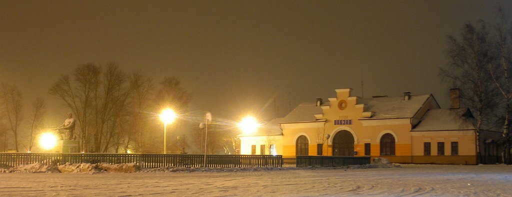 Railway station in Liepieĺ. Лепель, Лепель