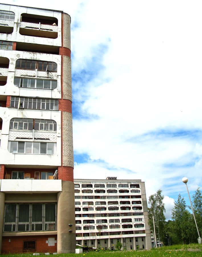 Buildings at Parkavaja street in Navapolack, Новополоцк