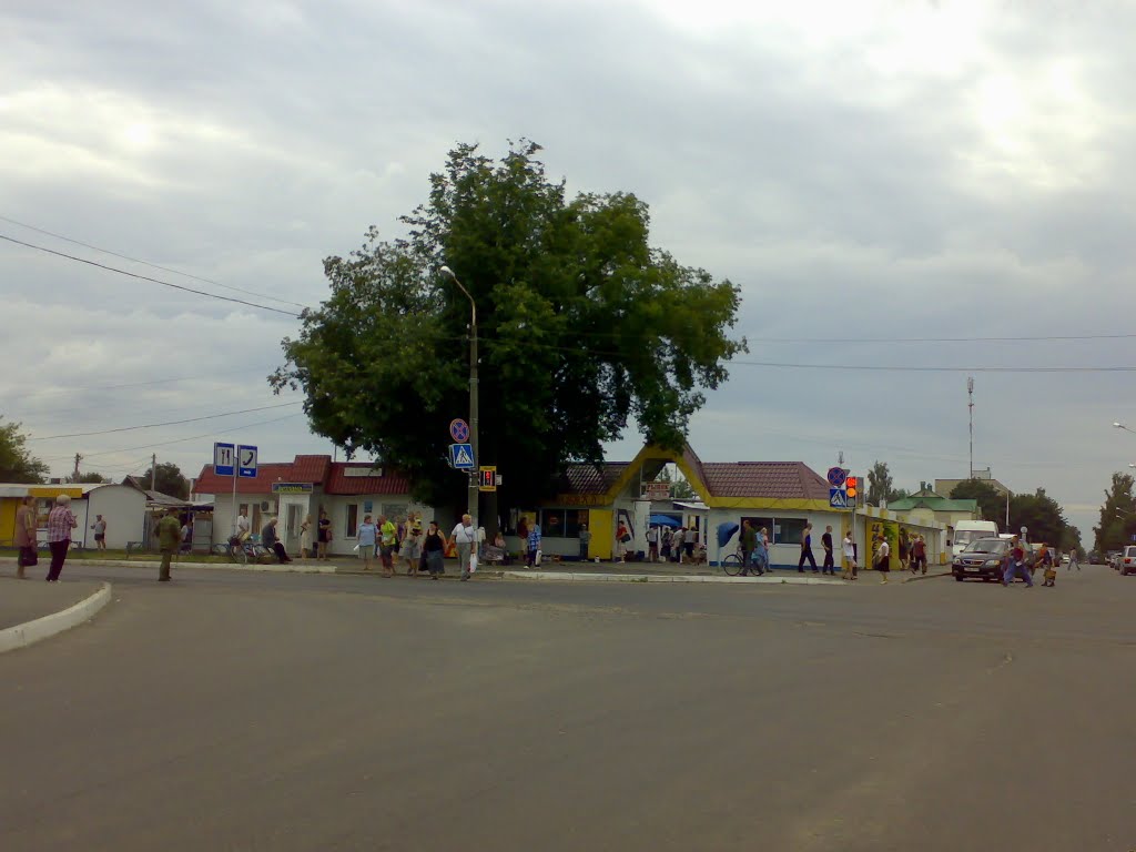Перекресток с дорогой Р-43. Рынок, Рогачев