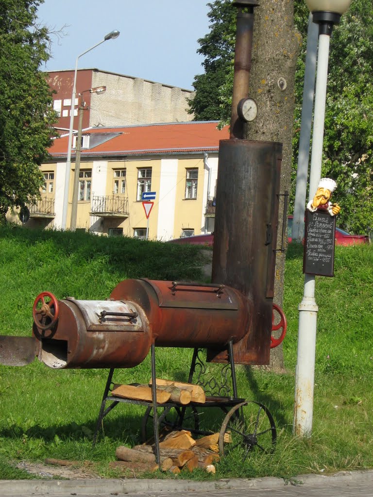 Паровоз-гриль. Steam locomotive - a grill., Новогрудок