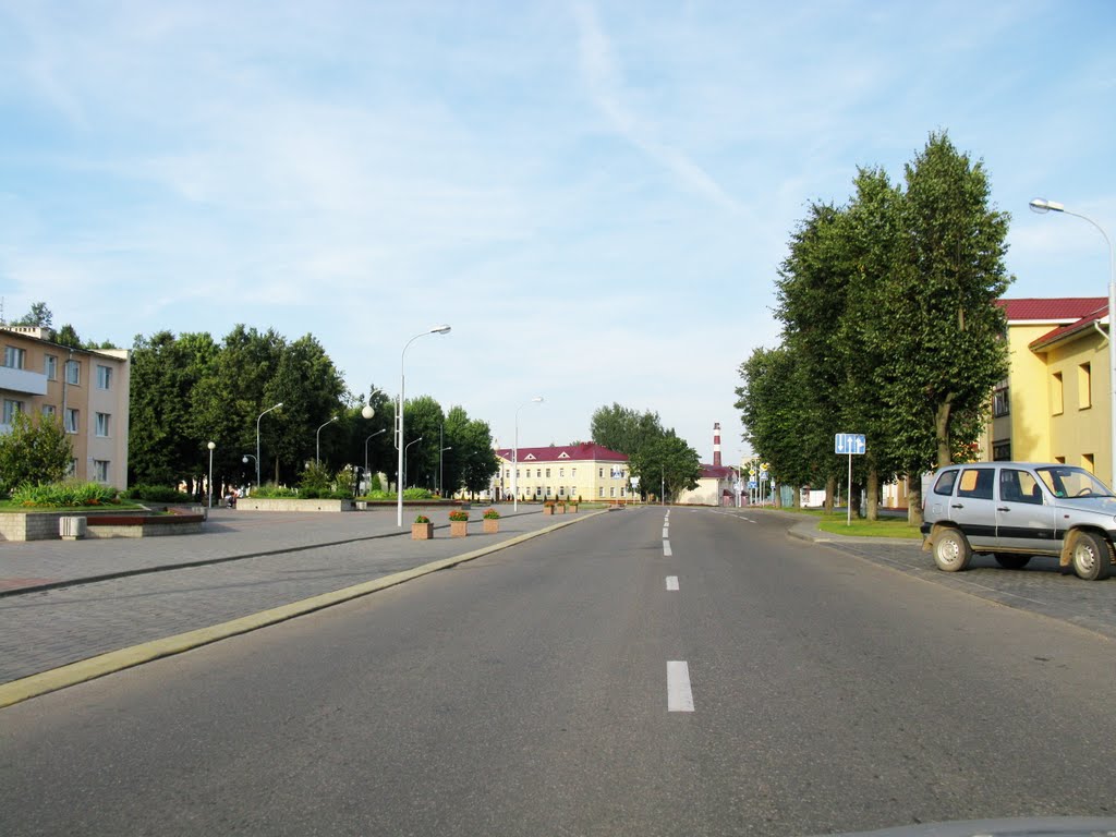 the town of Astravets (Ostrovets)_the main street, Островец