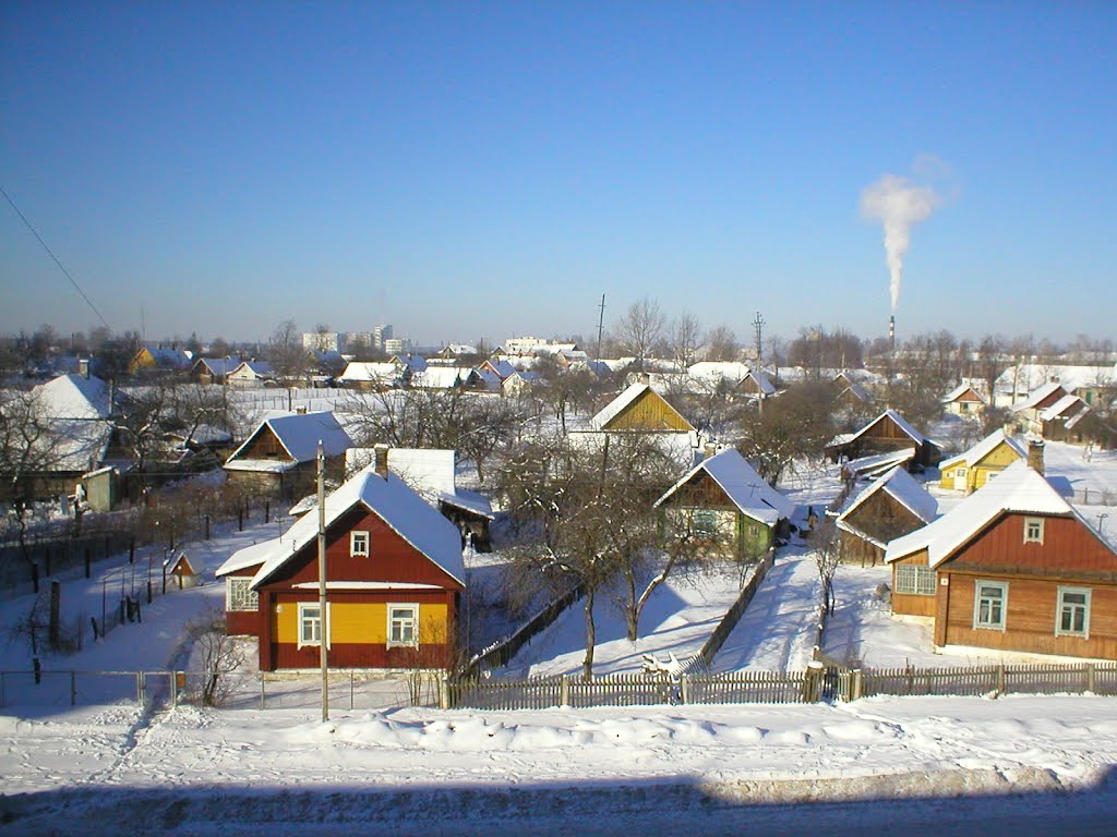 Зимний вид из окна на ул. Кутузова, Сморгонь