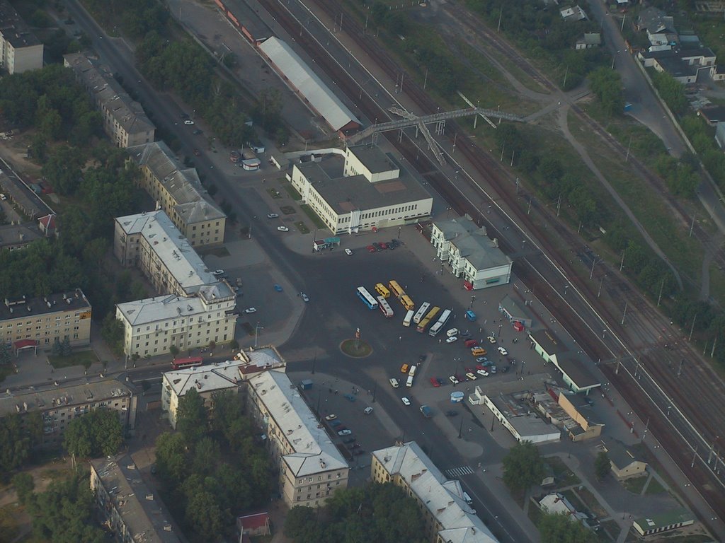 Ж.д.вокзал (Railway station from air), Борисов