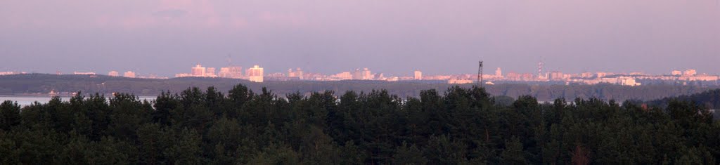 Вид из Заславля на юго-восток в сторону Минска, Заславль