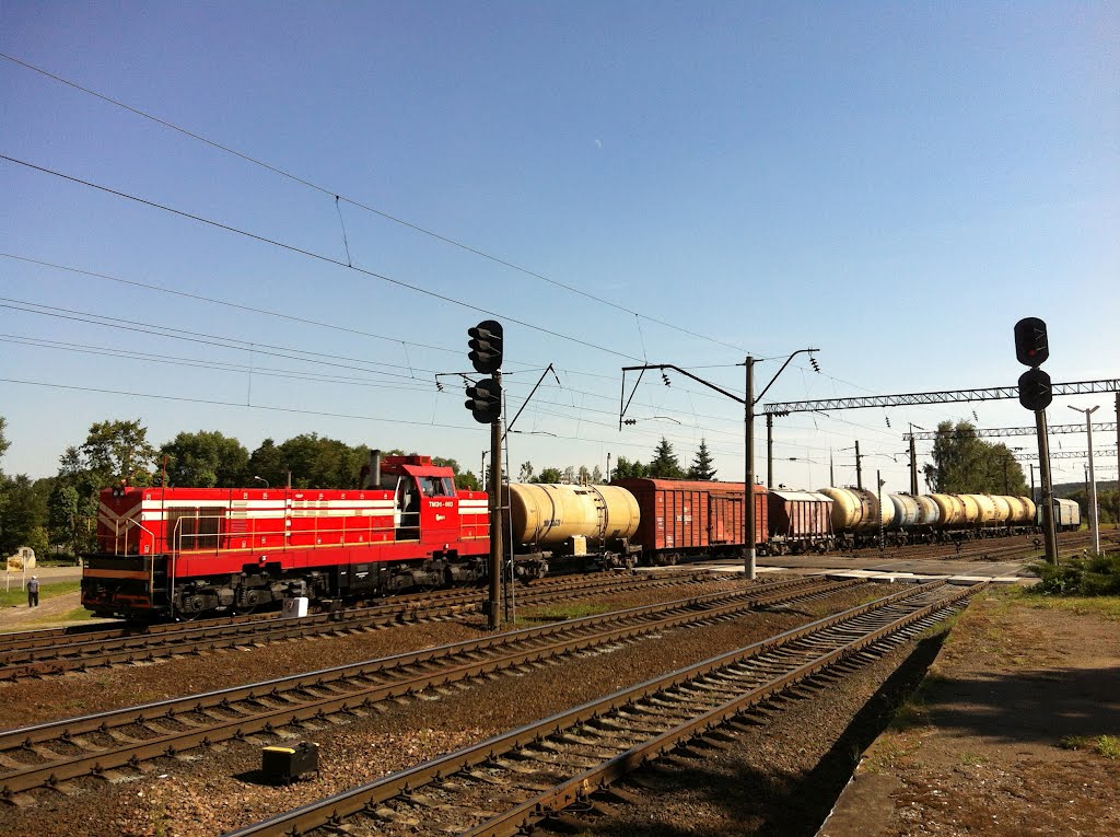 Freight train at Zaslavl., Заславль