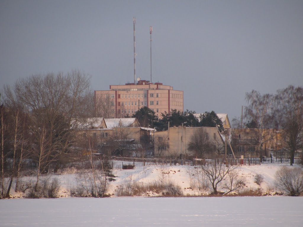 The Hospital view from Miastra Lake, Мядель