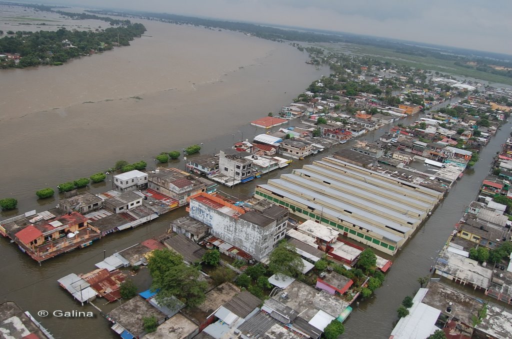 Minatitlan Ver airview. Flood 2008, Минатитлан