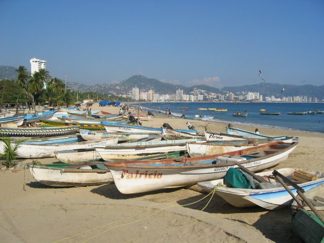 Lanchas en la playa, Акапулько