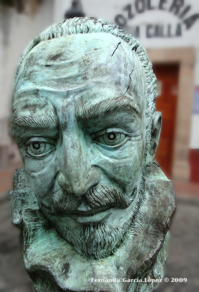 Juan Ruiz de Alarcón estatua, Taxco Guerrero, México, Такско-де-Аларкон