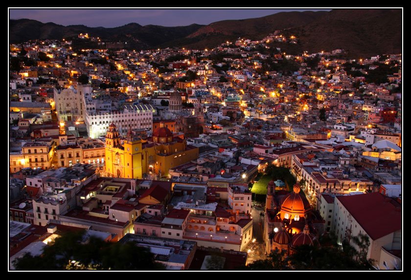 Panoramica de Guanajuato, Gto. - Guanajuato city panoramic view, Валле-де-Сантъяго