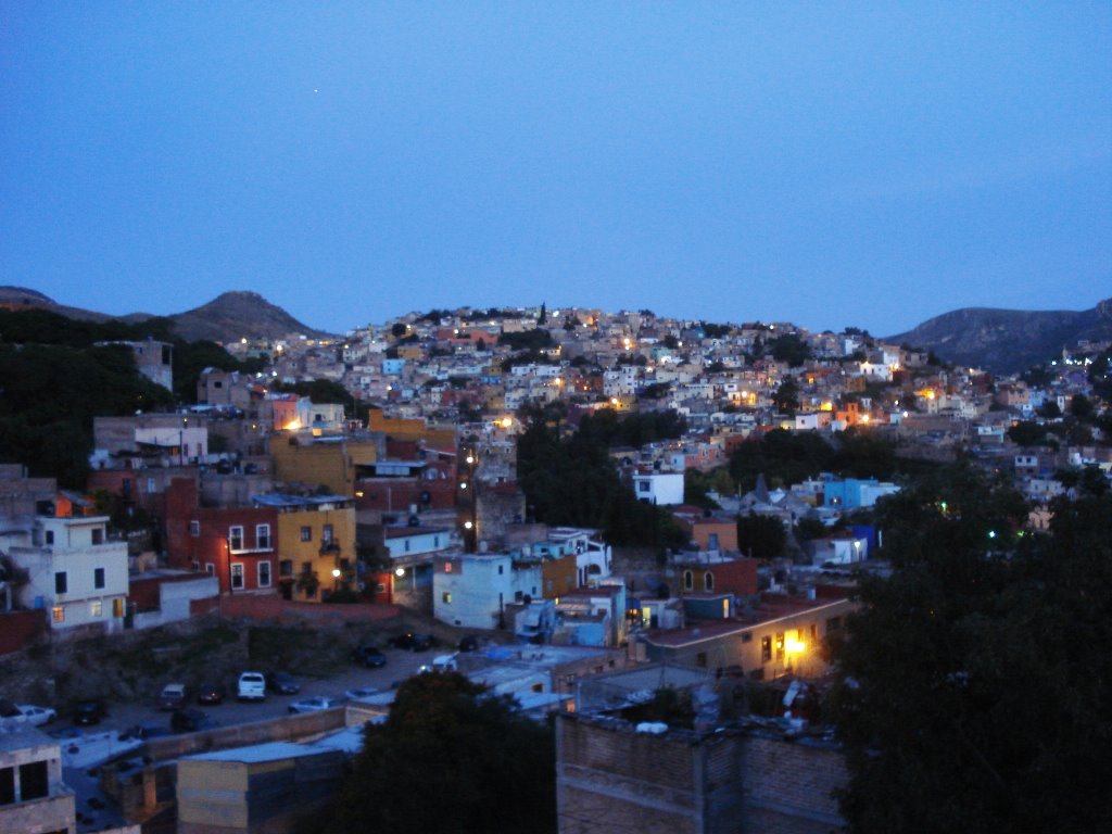 Panoramic view of the historic town at dawn. Guanajuato, Mexico, Гуанахуато