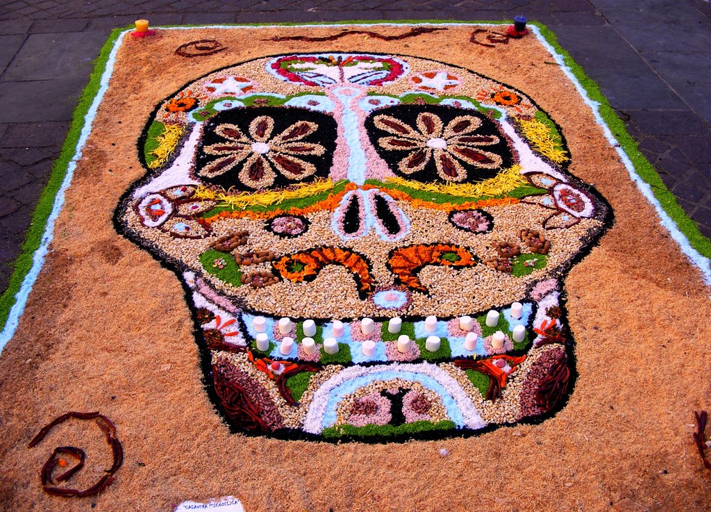 LA CALAVERA SICODELICA (zooming is better for apreciate and see all materials for this work), Гуанахуато