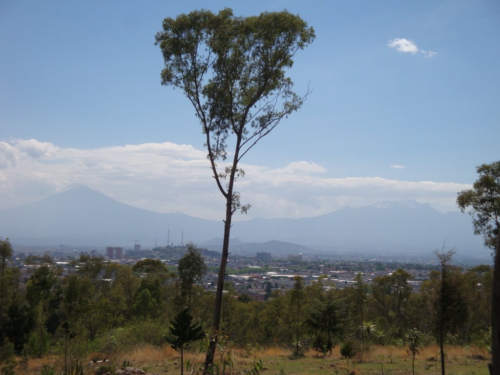 Vista de la ciudad de Puebla desde los fuertes, Ицукар-де-Матаморос