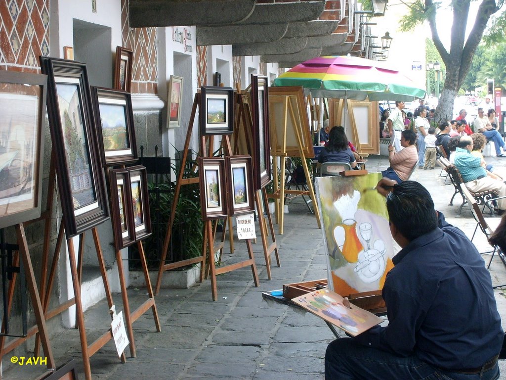 Callejón del artista en Puebla, México., Ицукар-де-Матаморос