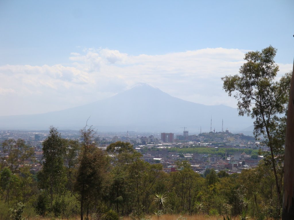 Vista del Popocatepetl desde los fuertes, Техуакан