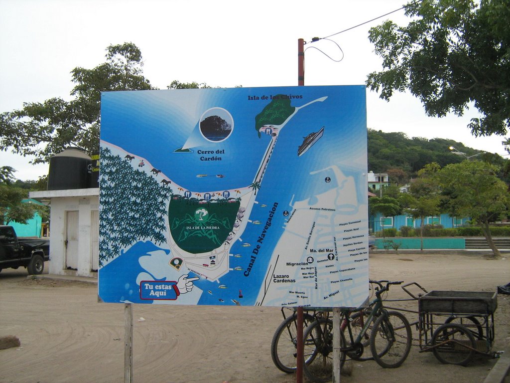 Map on Isla De La Piedra, Мазатлан