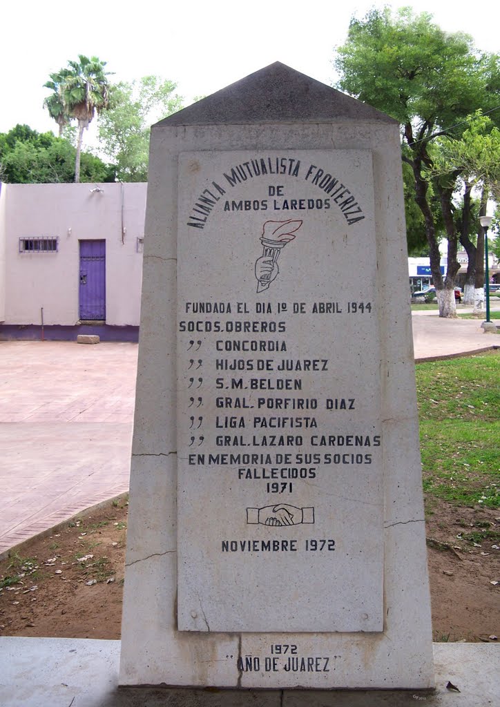 Monumento Alianza Mutualista Fronteriza, Нуэво-Ларедо