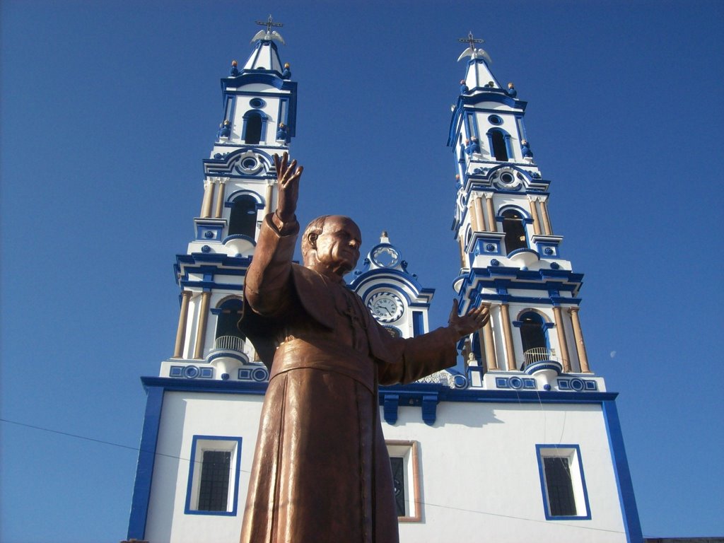 Ameca, templo y el papa Juan Pablo II, Амека
