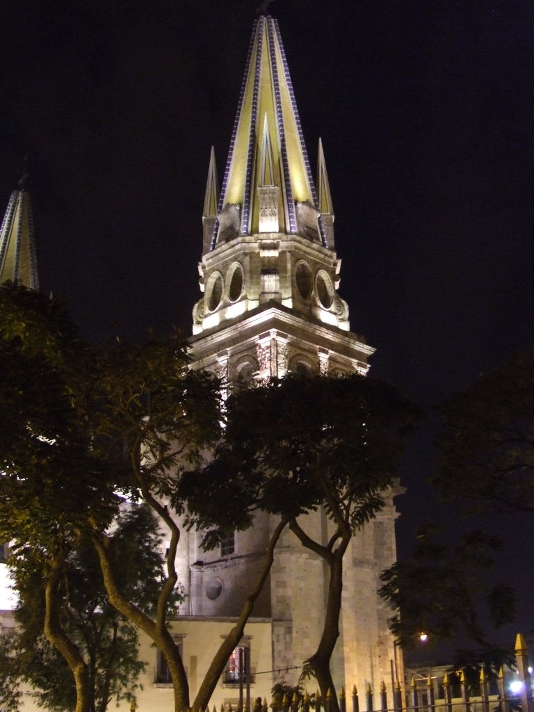Cathedral Detail at Night, Гвадалахара