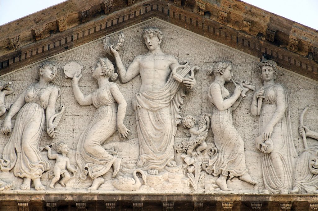 Detalle del conjunto escultórico de Apolo y las nueve musas, Гвадалахара