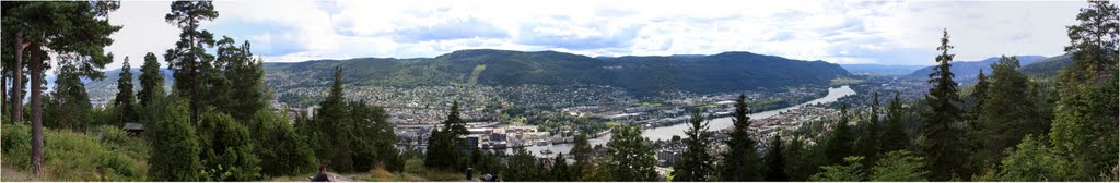 Bragernes Viewpoint, panoramic view of Drammen, Драммен