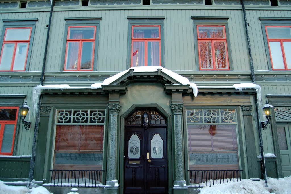 Biengården.  Drammen in winter, Драммен