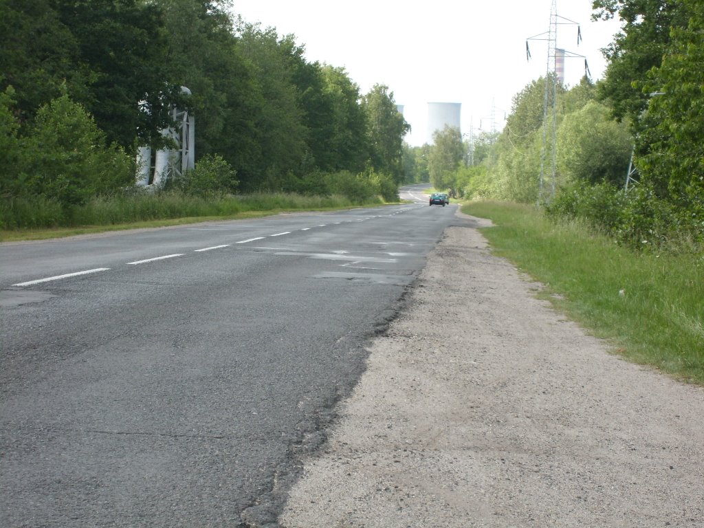 Die polnische Straße nach Bogatynia., Богатыня